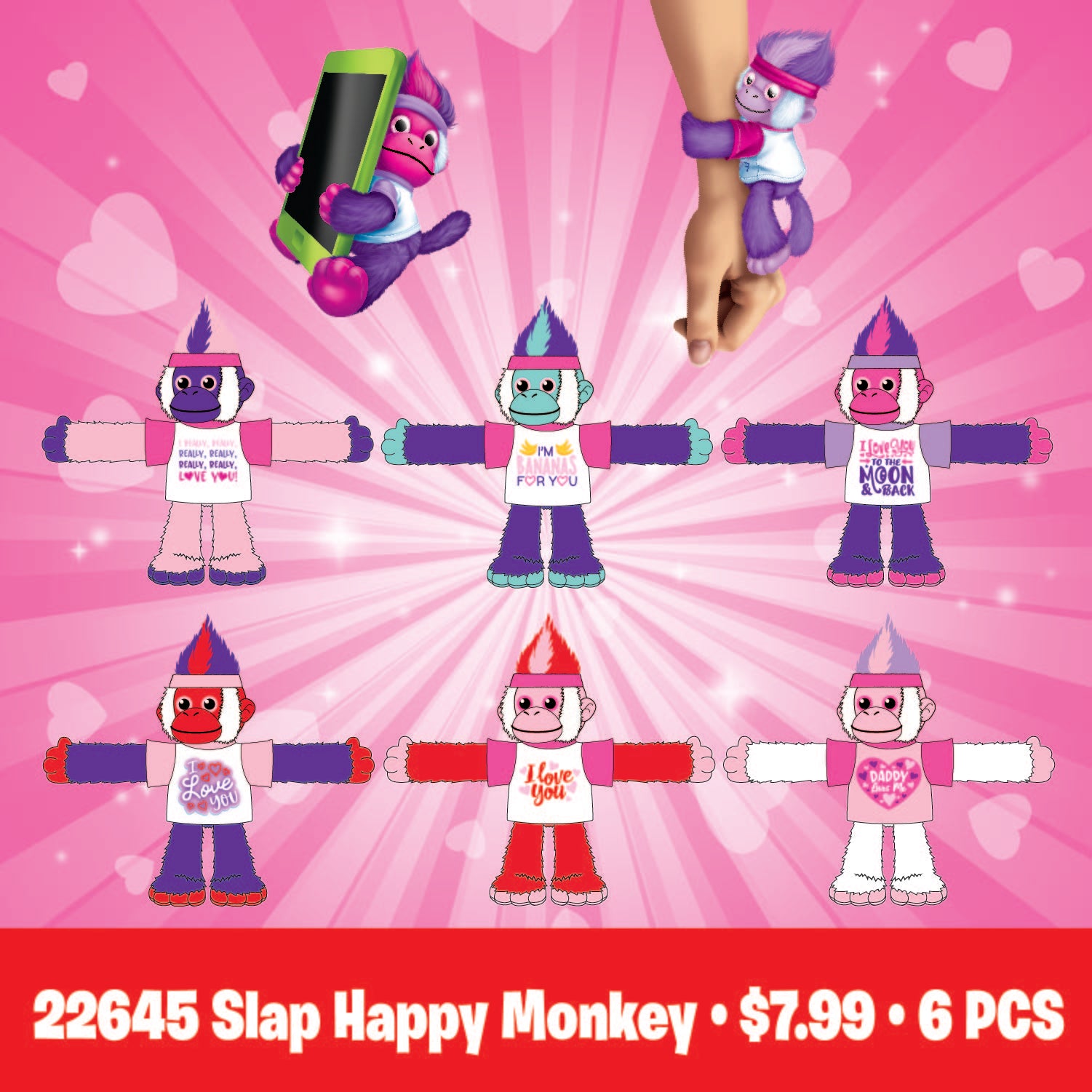Valentine's Day Rose Plush Assortment Floor Display - 48 Pieces Per Retail Ready Display 88348 KIPP BROTHERS