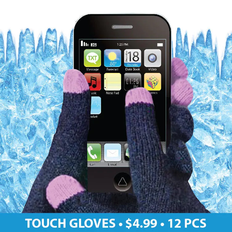 Winter Knit Hat Beanie and Glove Assortment Floor Display - 84 Pieces Per Retail Ready Display 88349 POLAR GEAR
