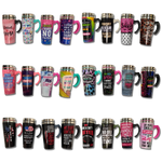 16 oz Travel Mug Assortment Floor Display - 24 Pieces Per Retail Ready Display 88415 NOVELTY INC