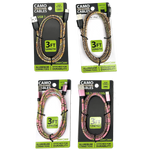 Charging Cable Camo Assortment 3FT - 12 Pieces Per Retail Ready Display 88457 GADGET GEAR