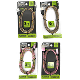 Charging Cable Camo Assortment 3FT - 12 Pieces Per Retail Ready Display 88457 GADGET GEAR
