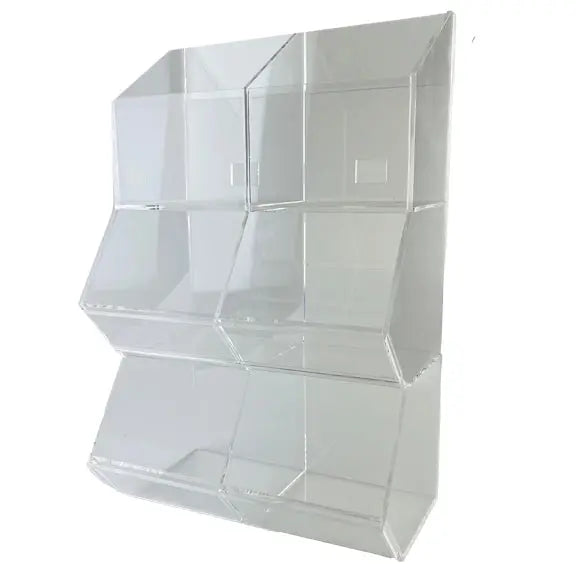 Merchandising Fixture - Six Bin Acrylic Display ONLY 967780 NOVELTY INC