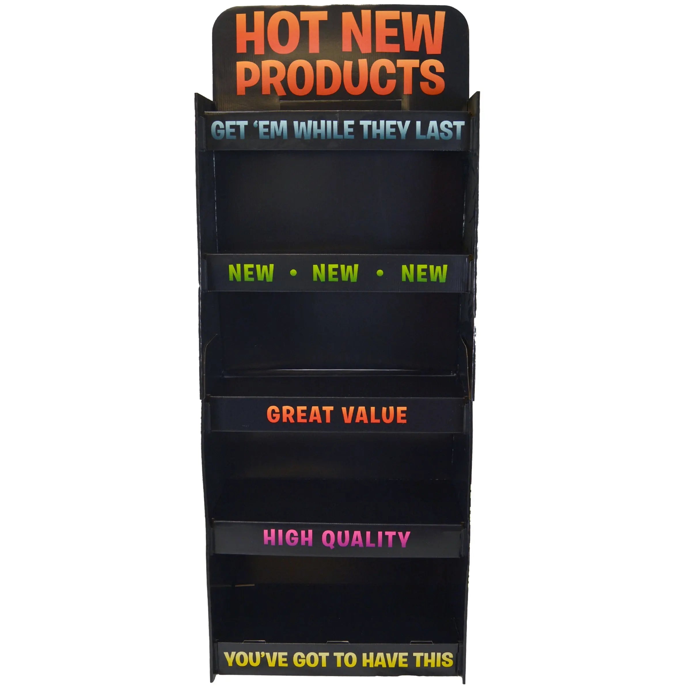 Merchandising Fixture - Corrugated 2' Novelty Floor Display ONLY 972900B NOVELTY INC