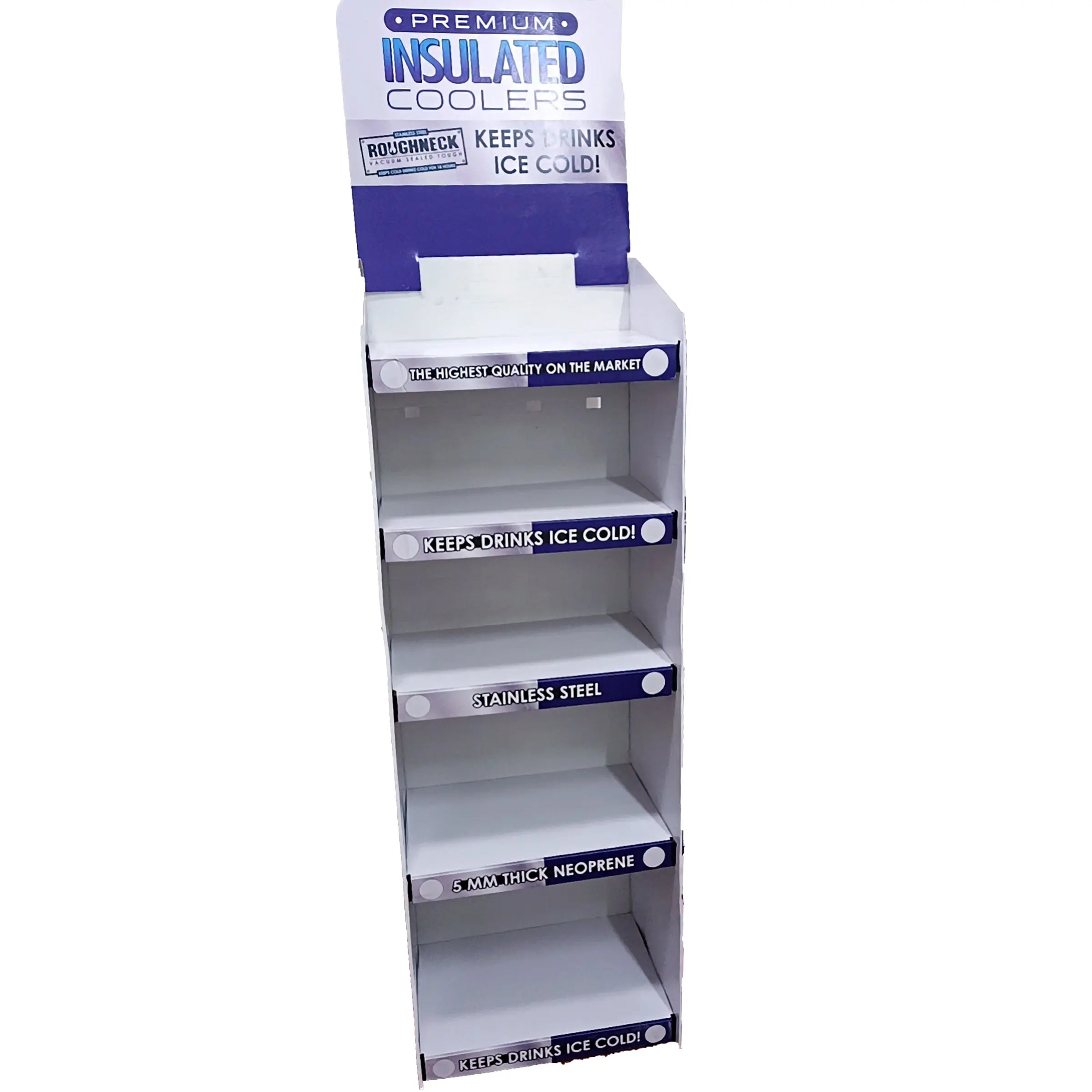 Merchandising Fixture - Corrugated Insulated Coolers Floor Display ONLY 974000 POLAR GEAR