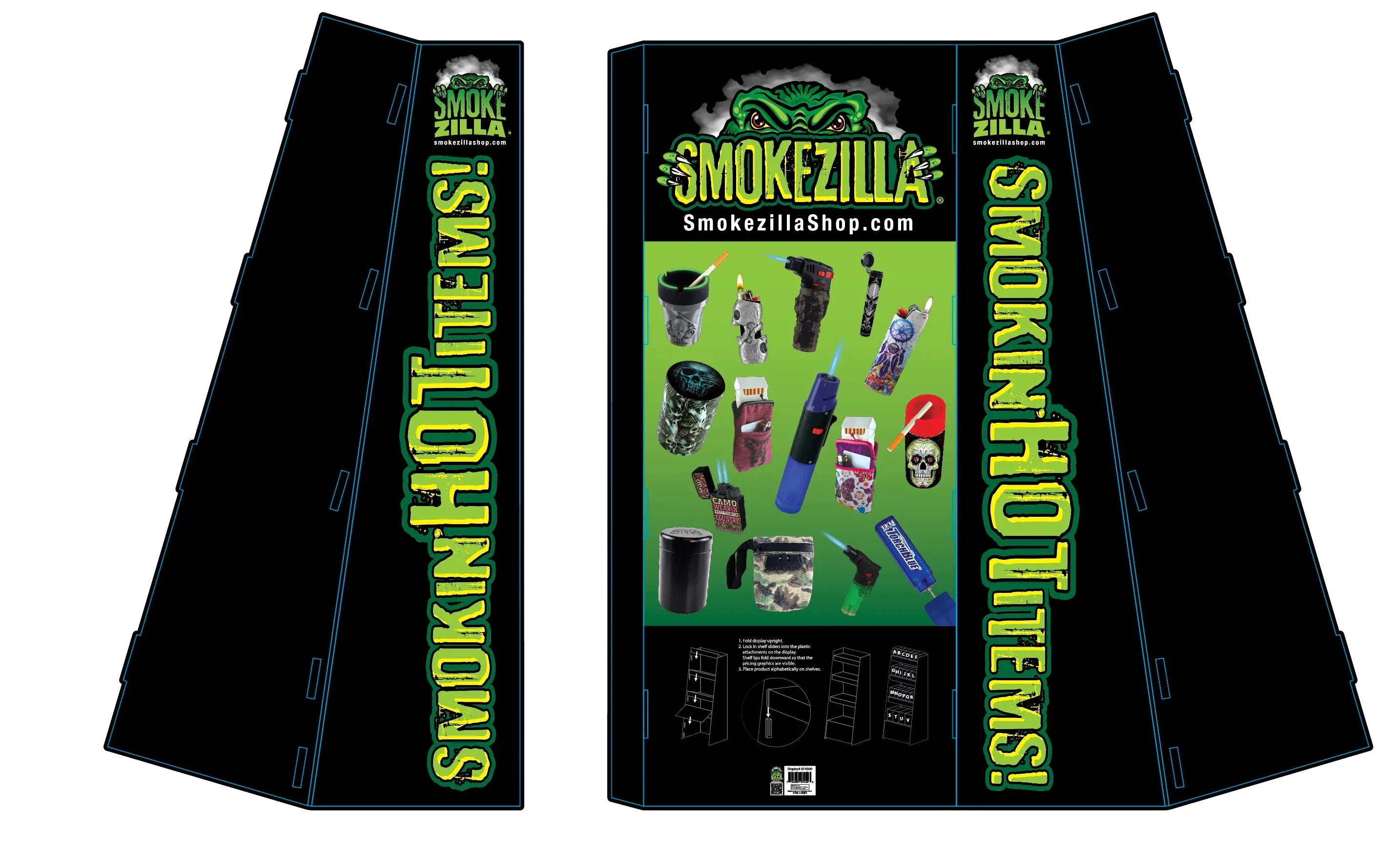 Merchandising Fixture - Corrugated Smokezilla Pre-Priced Floor Display ONLY 974500 SMOKEZILLA