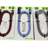 Charging Cable Elite Indestructible USB to Lightning 3FT 2.4 Amp - 3 Pieces Per Pack 22323 GADGET GEAR