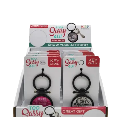 Metal Key Chain with Saying - 12 Pieces Per Retail Ready Display 22901 KIPP BROTHERS