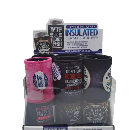 Neoprene Can & Bottle Cooler - 12 Pieces Per Retail Ready Display 23134 POLAR GEAR