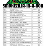 Smoking Accessories Assortment Floor Display - 161 Pieces Per Retail Ready Display 88409 SMOKEZILLA