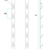 Wing Rack Merchandising Hang Strip Side Fixture ONLY 973710 NOVELTY INC