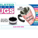 16 oz Travel Mug Assortment Floor Display - 24 Pieces Per Retail Ready Display 88388 NOVELTY INC