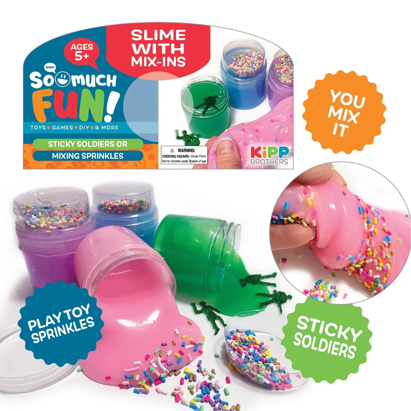 Crystal Slime with Mix-Ins - 12 Pieces Per Pack 23025 KIPP BROTHERS