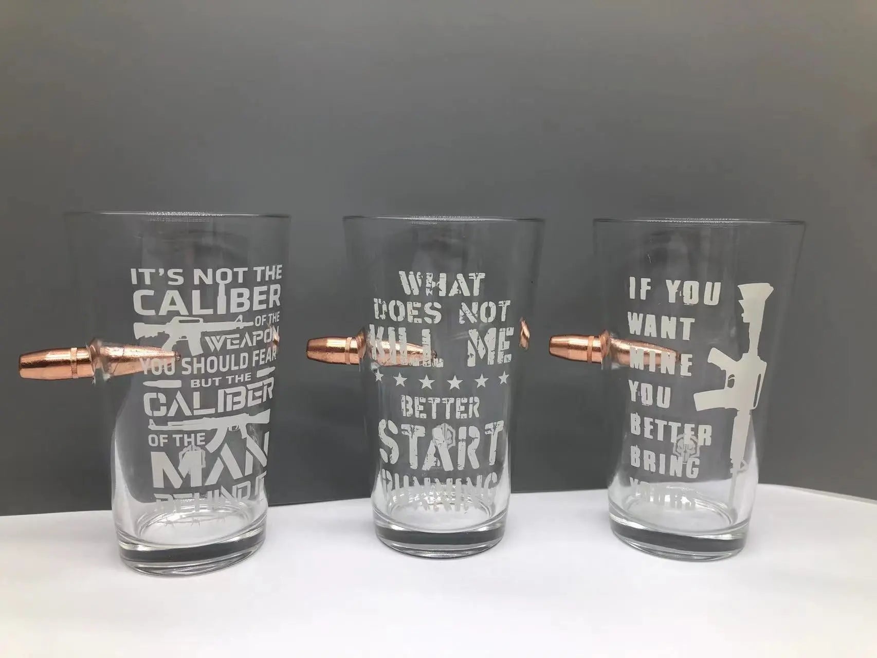 16 oz Tac Gear Bullet Patriotic Pint Glass - 6 Pieces Per Retail Ready Display 23151 TAC GEAR
