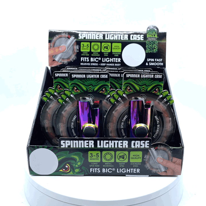 Metal Spinner Lighter Case - 12 Pieces Per Retail Ready Display 23059 SMOKEZILLA