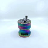Metal 4 Piece Rainbow Grinder with Crank - 6 Pieces Per Retail Ready Display 22703 SMOKEZILLA