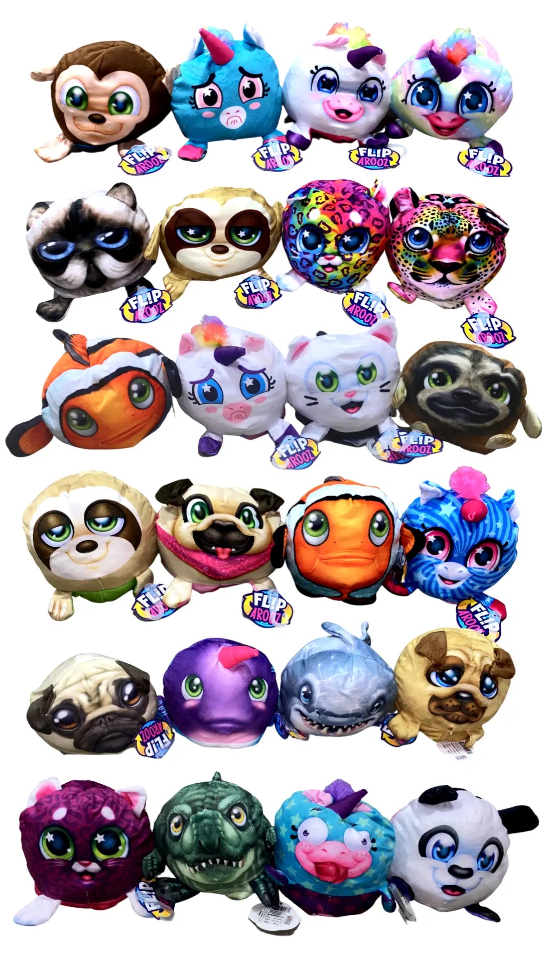 Plush Reversible Assortment Floor Display - 36 Pieces Per Retail Ready Display 88362 KIPP BROTHERS