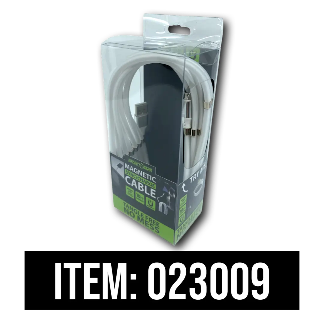 Charging Cable Magnetic Assortment 10FT - 6 Pieces Per Retail Ready Display 88414 GADGET GEAR